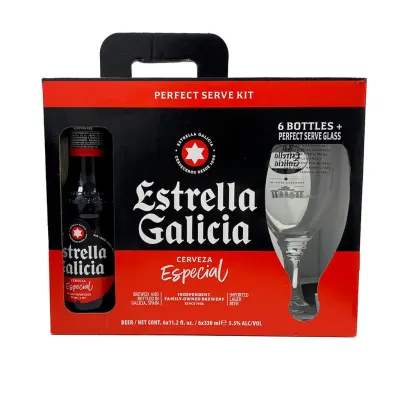 CERV ESTRELLA GALICIA SET 6U + COPA
